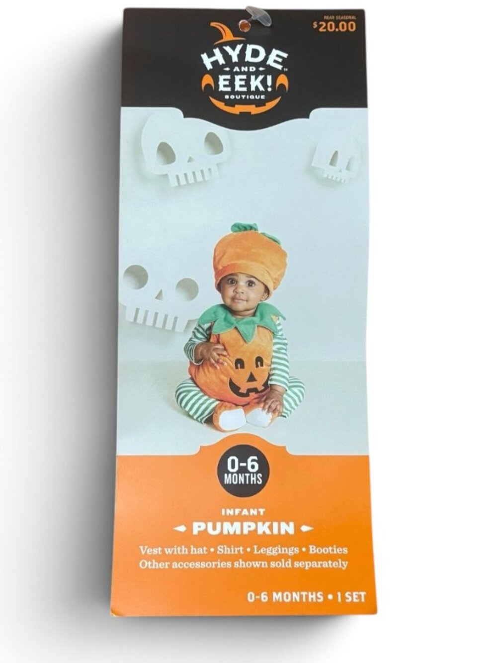 NWT Hyde and Eek Boutique Infant Pumpkin Halloween Costume Orange Green
